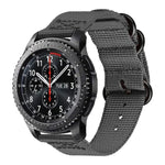 Pour bracelet en nylon à trois anneaux Samsung Galaxy Watch Active 22 mm / S3, Pour Samsung Galaxy Watch Active 2 22 mm / Gear S3