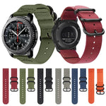 Pour bracelet en nylon à trois anneaux Samsung Galaxy Watch Active 22 mm / S3, Pour Samsung Galaxy Watch Active 2 22 mm / Gear S3