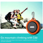C6a Haut-parleur de voiture sans fil Bluetooth extérieur Chuck avec ventouse, prend en charge les cartes TF