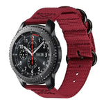Pour Samsung Galaxy Watch Active 20mm Sangle en nylon à trois anneaux S3, pour Samsung Galaxy Watch Active 2 20mm / Gear S3
