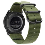 Pour bracelet en nylon à trois anneaux Samsung Galaxy Watch Active 18 mm S3, pour Samsung Galaxy Watch Active 2 18 mm / Gear S3