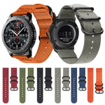 Pour bracelet en nylon à trois anneaux Samsung Galaxy Watch Active 18 mm S3, pour Samsung Galaxy Watch Active 2 18 mm / Gear S3