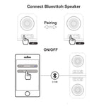 BT628 Enceintes Bluetooth TWS Portables Transparentes 10W avec Base Magnétique Connectable Subwoofer Stéréo Basses pour l'Extérieur