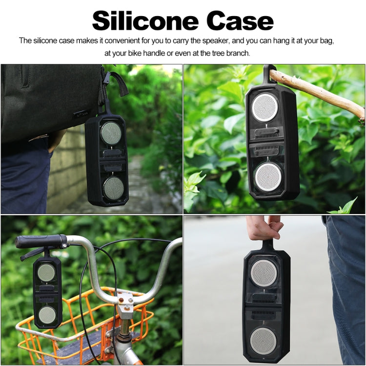BT628 Enceintes Bluetooth TWS Portables Transparentes 10W avec Base Magnétique Connectable Subwoofer Stéréo Basses pour l'Extérieur