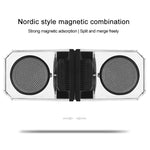 BT628 Enceintes Bluetooth TWS Portables Transparentes 10W avec Base Magnétique Connectable Subwoofer Stéréo Basses pour l'Extérieur
