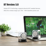 BT628 Enceintes Bluetooth TWS Portables Transparentes 10W avec Base Magnétique Connectable Subwoofer Stéréo Basses pour l'Extérieur