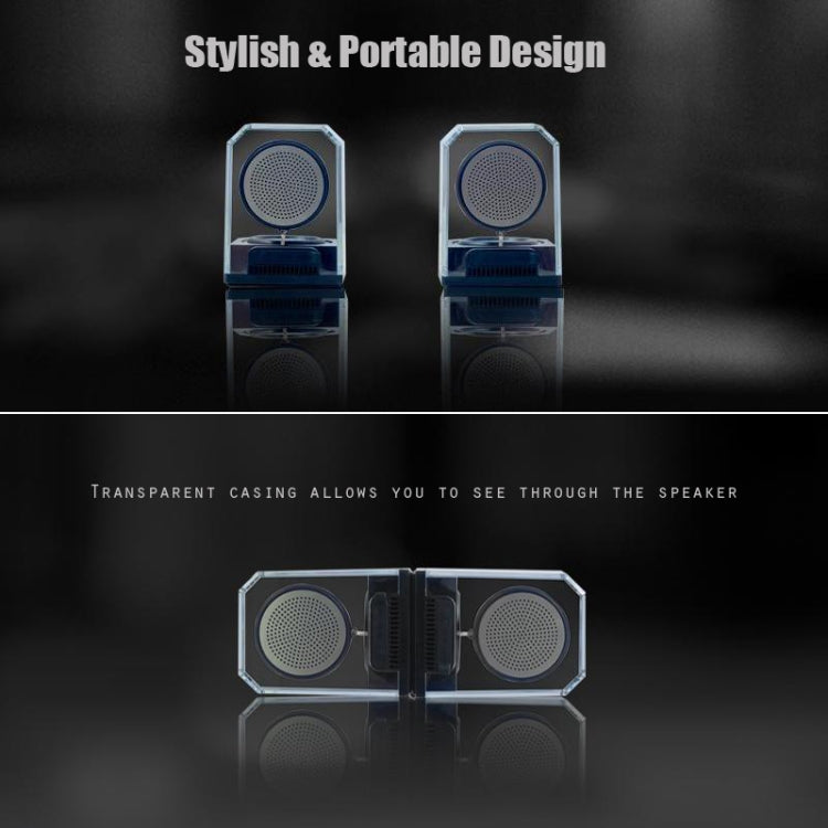 BT628 Enceintes Bluetooth TWS Portables Transparentes 10W avec Base Magnétique Connectable Subwoofer Stéréo Basses pour l'Extérieur