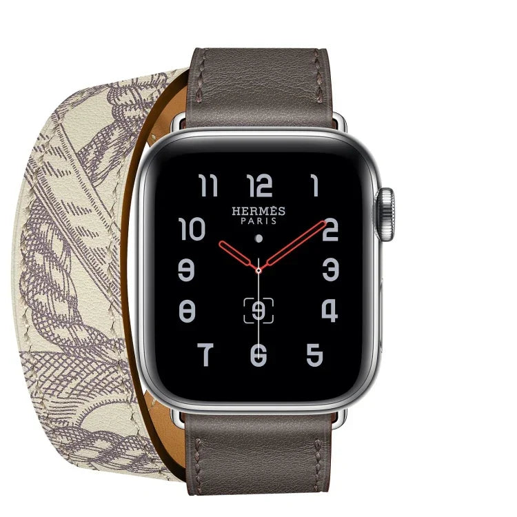 For Apple Watch 3 / 2 / 1 Generation 38mm Universal Silk Screen Printing Double-loop Watchband