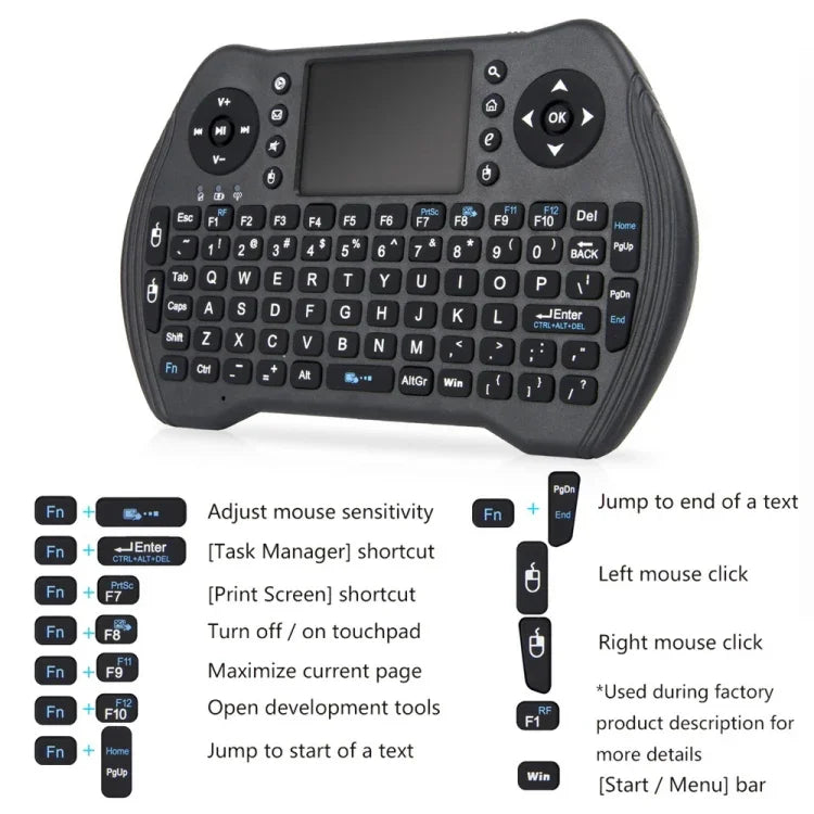MT10 Fly Air Mouse Clavier Mini Sans Fil 2,4 GHz Clavier Multifonction Fly Air Mouse