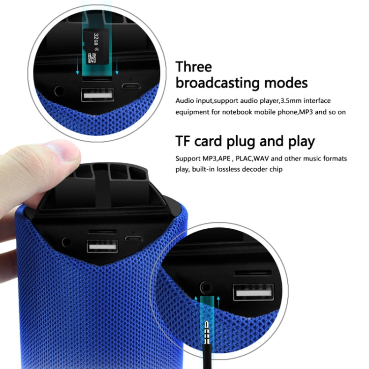 Enceintes Bluetooth Portables TG113 Étanche Stéréo Extérieur Haut-Parleur MP3 Son Basse avec Radio FM