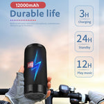 TG113C Colonne Portable Bluetooth Mini Haut-parleur Radio FM Étanche Caisson de basses Support de téléphone Haut-parleurs sans fil