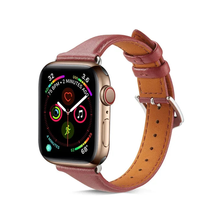 Bracelet universel fin en cuir 38 mm pour Apple Watch 3 / 2 / 1ère génération