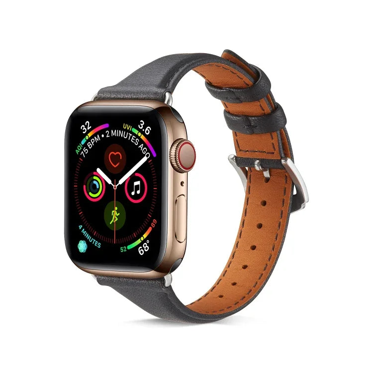 Bracelet universel fin en cuir 38 mm pour Apple Watch 3 / 2 / 1ère génération