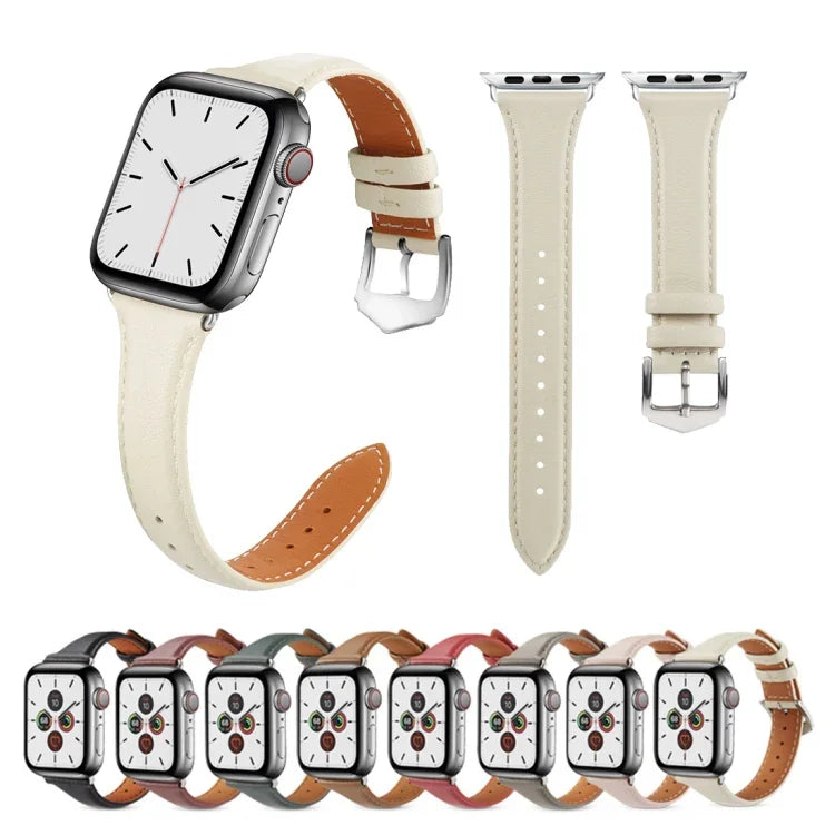 Bracelet universel fin en cuir 38 mm pour Apple Watch 3 / 2 / 1ère génération