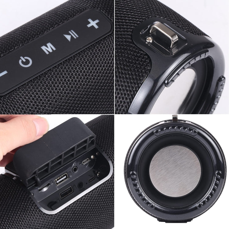 Enceinte portable colonne T&G TG125 20W Enceinte Bluetooth Lecteur de musique Haut-parleurs avec radio FM Aux TF Subwoofer Bass