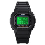 Skmei 1608 Montre électronique multifonction étudiante étanche montre de sport en silicone avec chronométrage