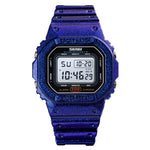 Skmei 1608 Montre électronique multifonction étudiante étanche montre de sport en silicone avec chronométrage