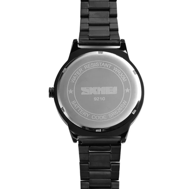 Skmei 9210 Montre-bracelet homme tendance mode affaires surface tridimensionnelle simple étanche montre quartz or pour homme