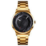 Skmei 9210 Montre-bracelet homme tendance mode affaires surface tridimensionnelle simple étanche montre quartz or pour homme