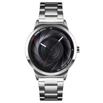 Skmei 9210 Montre-bracelet homme tendance mode affaires surface tridimensionnelle simple étanche montre quartz or pour homme