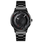 Skmei 9210 Montre-bracelet homme tendance mode affaires surface tridimensionnelle simple étanche montre quartz or pour homme