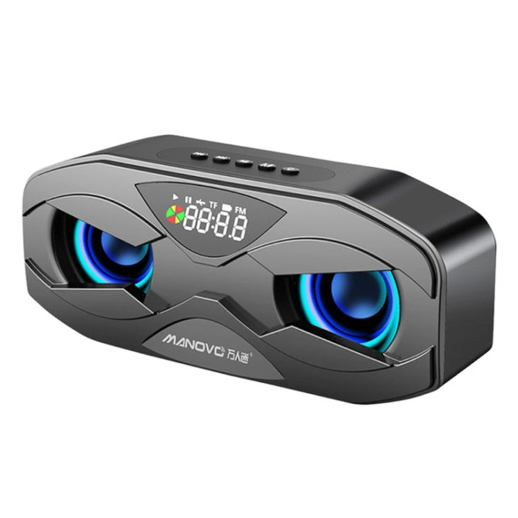 M5 Enceinte Bluetooth LED sans fil avec design hibou, radio FM, réveil et carte TF