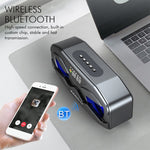 M5 Enceinte Bluetooth LED sans fil avec design hibou, radio FM, réveil et carte TF