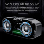 M5 Enceinte Bluetooth LED sans fil avec design hibou, radio FM, réveil et carte TF