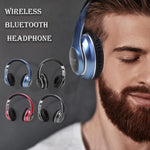 Casque VJ033 multifonction amélioré Bluetooth 5.0 Stéréo sans fil avec microphone LED et radio FM