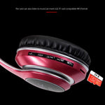 Casque VJ033 multifonction amélioré Bluetooth 5.0 Stéréo sans fil avec microphone LED et radio FM