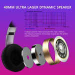 Casque VJ033 multifonction amélioré Bluetooth 5.0 Stéréo sans fil avec microphone LED et radio FM