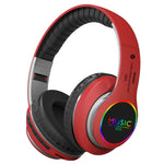 Casque VJ033 multifonction amélioré Bluetooth 5.0 Stéréo sans fil avec microphone LED et radio FM