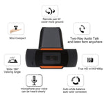HXSJ A870 Webcam HD 480P Caméra PC avec microphone à absorption pour Skype et Android TV, Caméra d'ordinateur rotative USB Web Cam, 480P