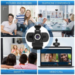 Webcam Full HD 1080P avec microphone anti-bruit pour streaming Skype et ordinateur/Android TV