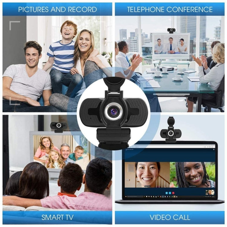 Webcam Full HD 1080P avec microphone anti-bruit pour streaming Skype et ordinateur/Android TV
