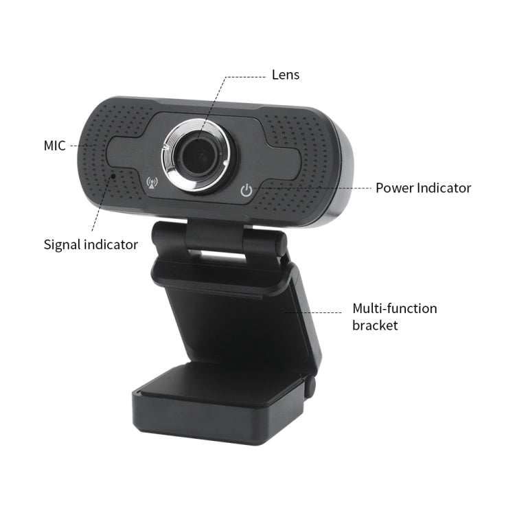 Webcam Full HD 1080P avec microphone anti-bruit pour streaming Skype et ordinateur/Android TV