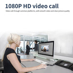 Webcam Full HD 1080P avec microphone intégré, caméra Web intelligente USB pour streaming en direct avec suppression du bruit