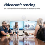 Webcam Full HD 1080P avec microphone intégré, caméra Web intelligente USB pour streaming en direct avec suppression du bruit