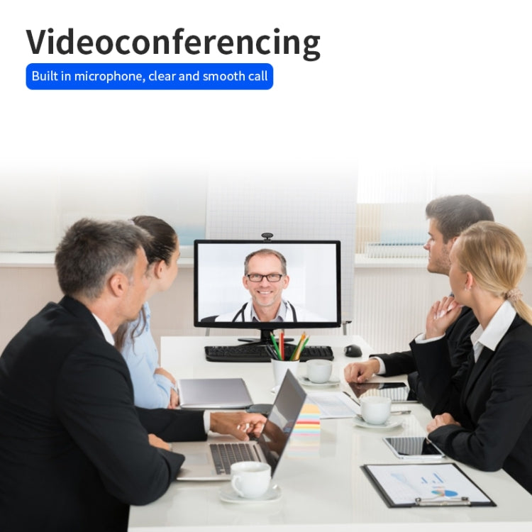 Webcam Full HD 1080P avec microphone intégré, caméra Web intelligente USB pour streaming en direct avec suppression du bruit