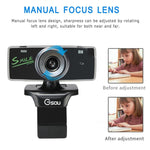 Webcam HD B01 avec microphone intégré, caméra web intelligente, caméra de diffusion en direct USB avec annulation du bruit