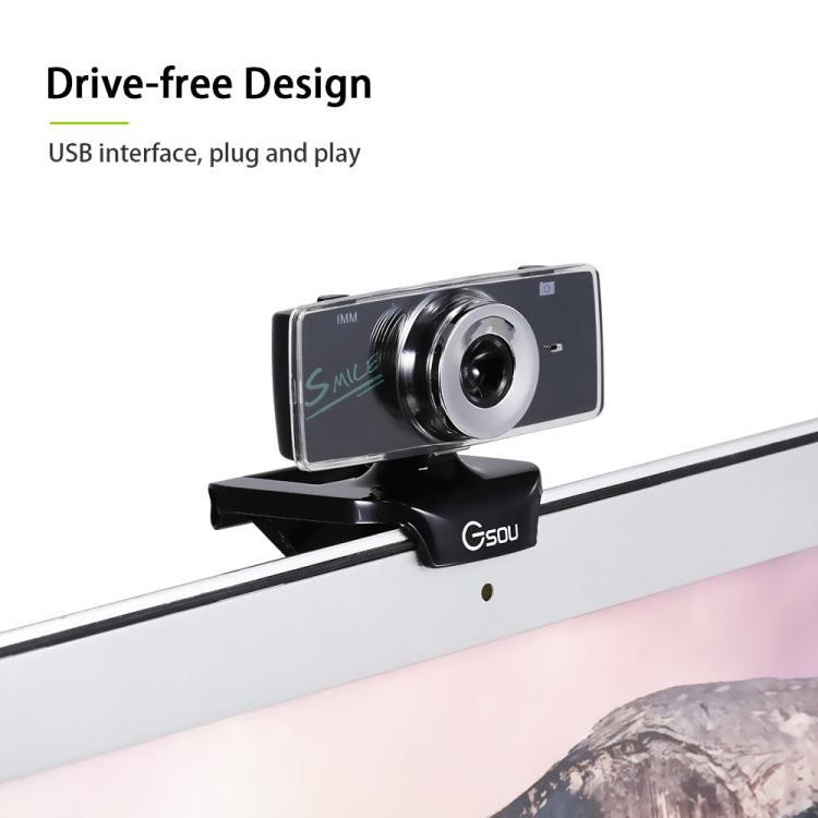 Webcam HD B01 avec microphone intégré, caméra web intelligente, caméra de diffusion en direct USB avec annulation du bruit