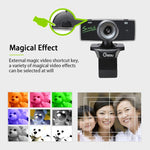 Webcam HD B01 avec microphone intégré, caméra web intelligente, caméra de diffusion en direct USB avec annulation du bruit