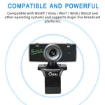 Webcam HD B01 avec microphone intégré, caméra web intelligente, caméra de diffusion en direct USB avec annulation du bruit
