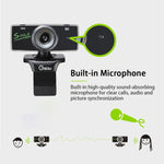 Webcam HD B01 avec microphone intégré, caméra web intelligente, caméra de diffusion en direct USB avec annulation du bruit