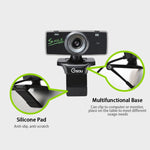 Webcam HD B01 avec microphone intégré, caméra web intelligente, caméra de diffusion en direct USB avec annulation du bruit