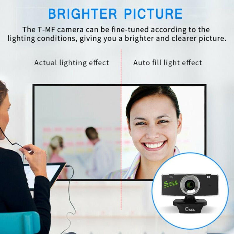 Webcam HD B01 avec microphone intégré, caméra web intelligente, caméra de diffusion en direct USB avec annulation du bruit