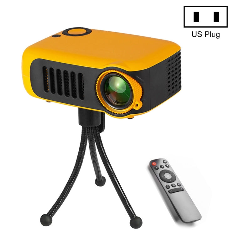 Mini projecteur portable A2000 800 lumens supporte 1080P LCD 50000 heures de durée de lampe Vidéoprojecteur home cinéma pour power bank, prise US