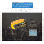 Mini projecteur portable A2000 800 lumens supporte 1080P LCD 50000 heures de durée de lampe Vidéoprojecteur home cinéma pour power bank, prise US