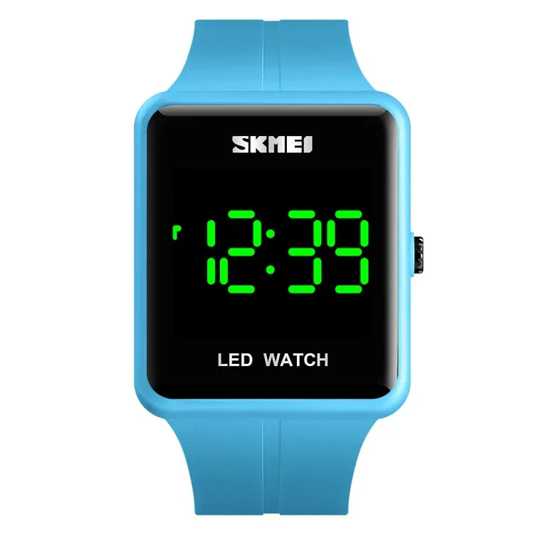SKMEI 1541 Montre LED mode modèle couple carrée étanche montre électronique montre silicone