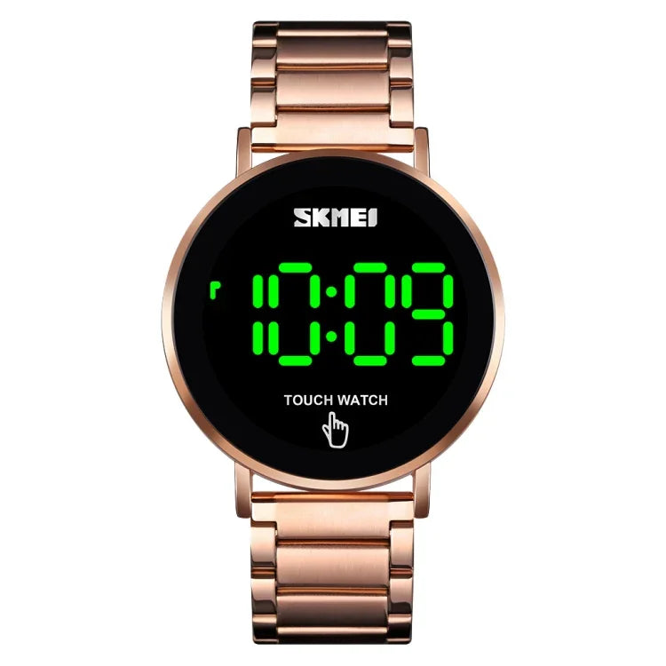 SKMEI 1550 Montre homme simple et élégante écran tactile LED étanche acier inoxydable avec montre électronique